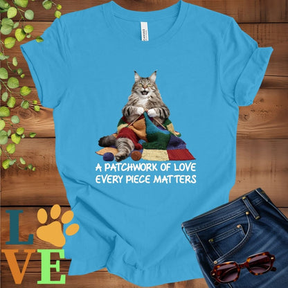 Maine Coon Patchwork Knitting Tee