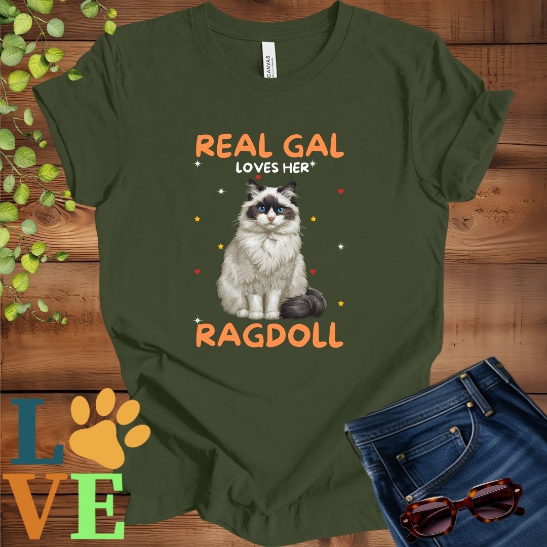 Real Gal Loves Her Ragdoll Tee