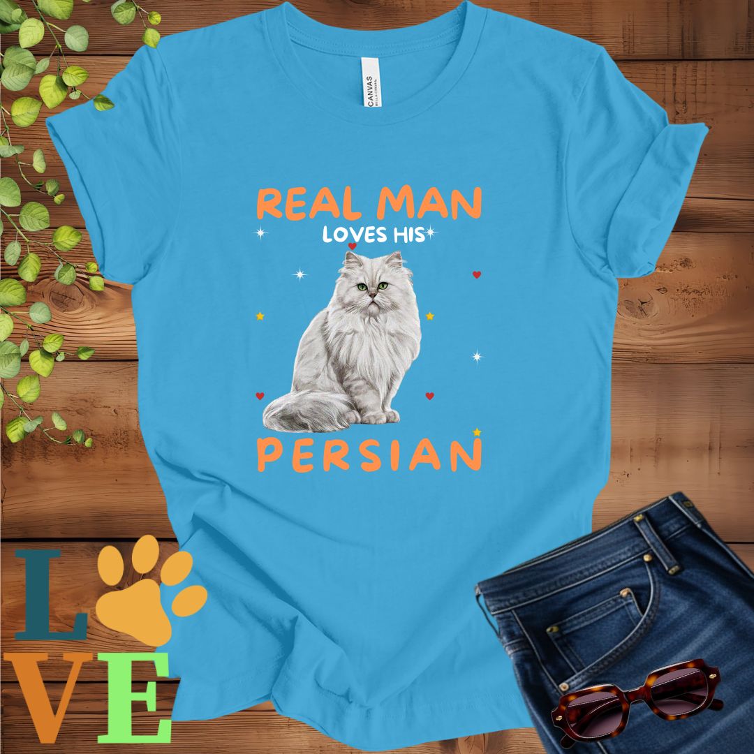 Real Man Loves His Persian (Chinchilla Persian) Tee