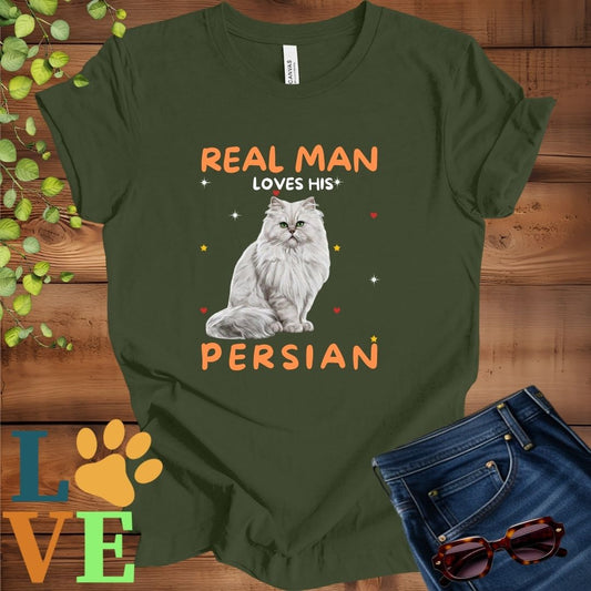 Real Man Loves His Persian (Chinchilla Persian) Tee