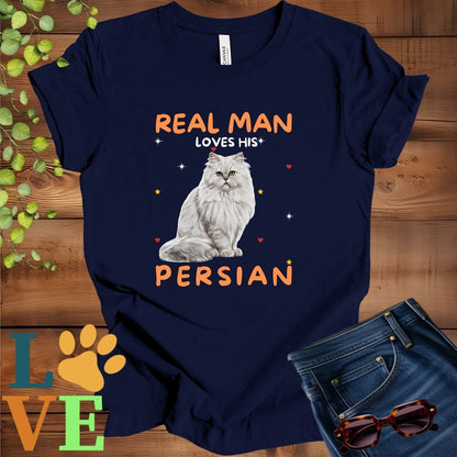 Real Man Loves His Persian (Chinchilla Persian) Tee