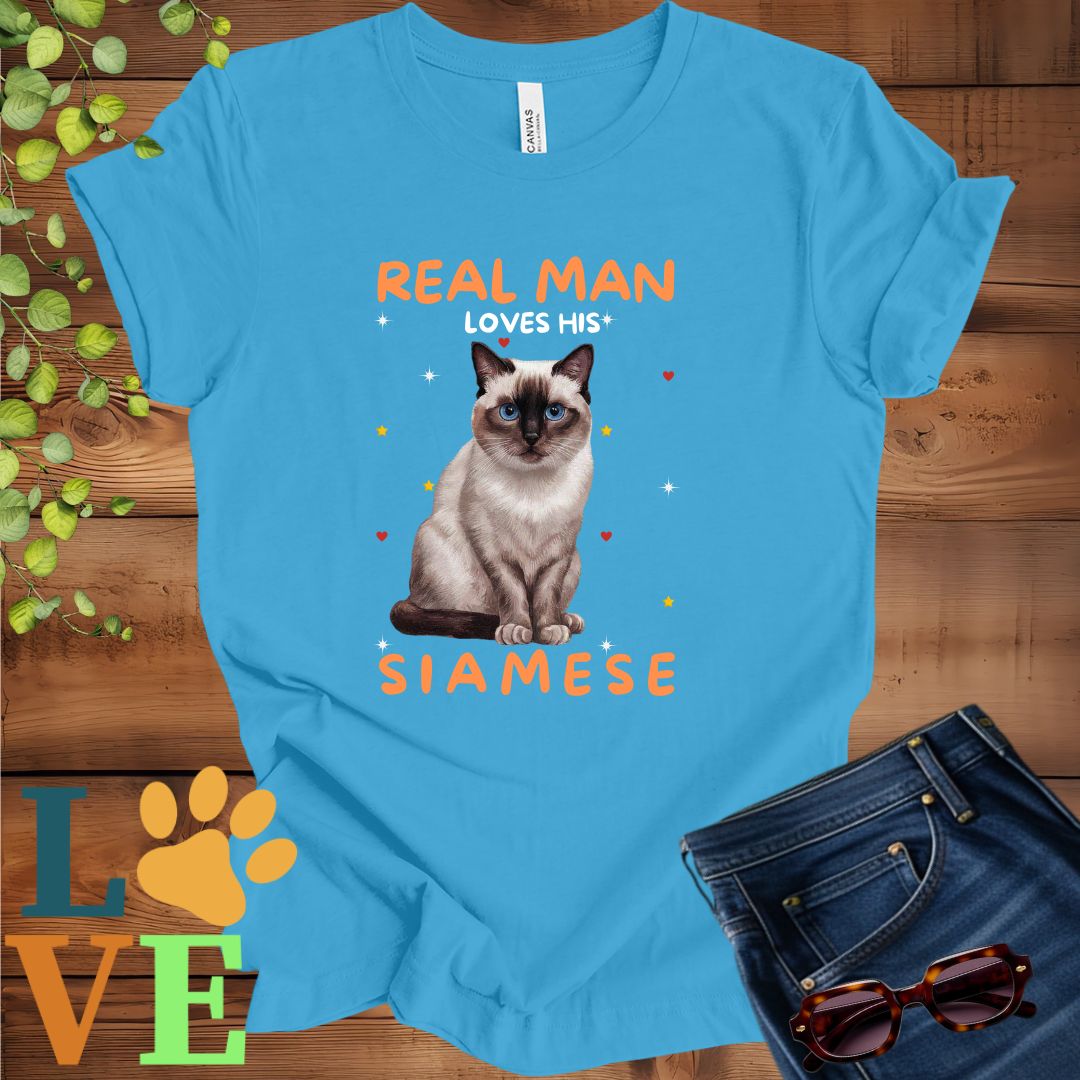 Real Man Loves His Siamese Tee