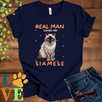 Real Man Loves His Siamese Tee