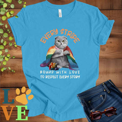 Scottish Fold LGBTQ+ Flag Tee
