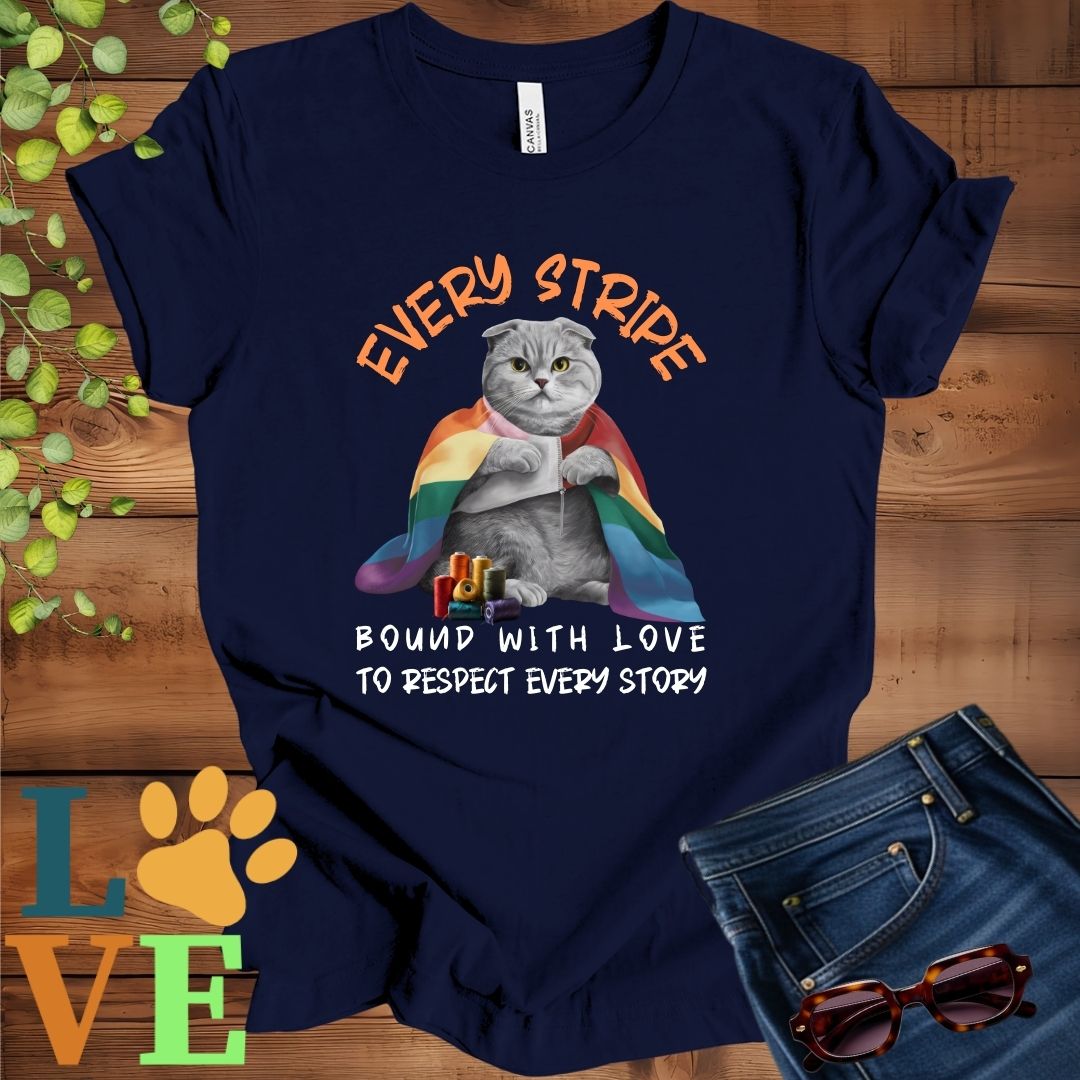 Scottish Fold LGBTQ+ Flag Tee