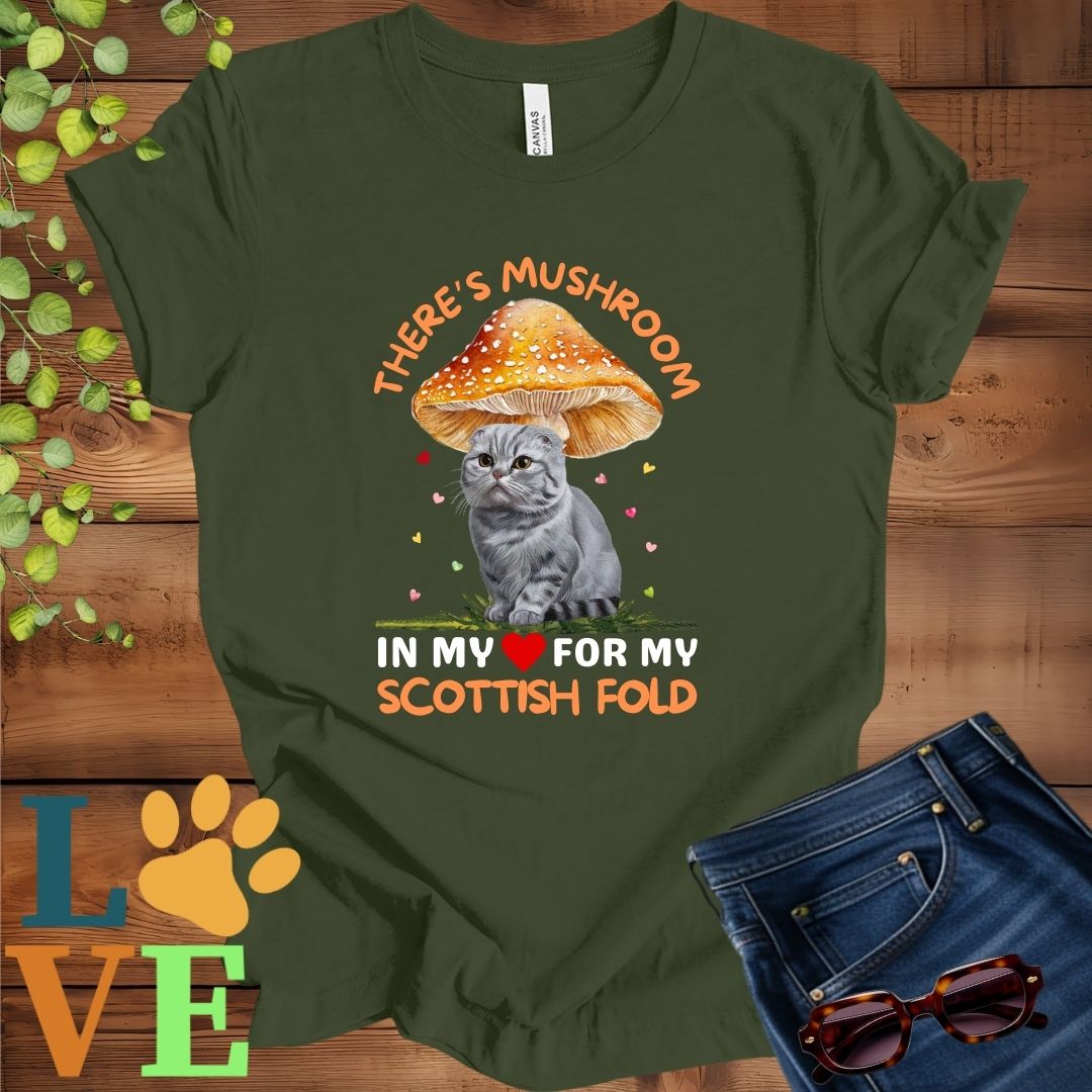 Scottish Fold Mushroom Tee