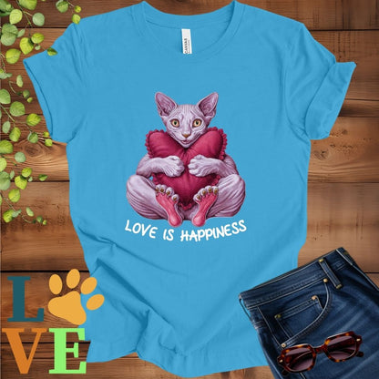 Sphynx Love Is Happiness Tee