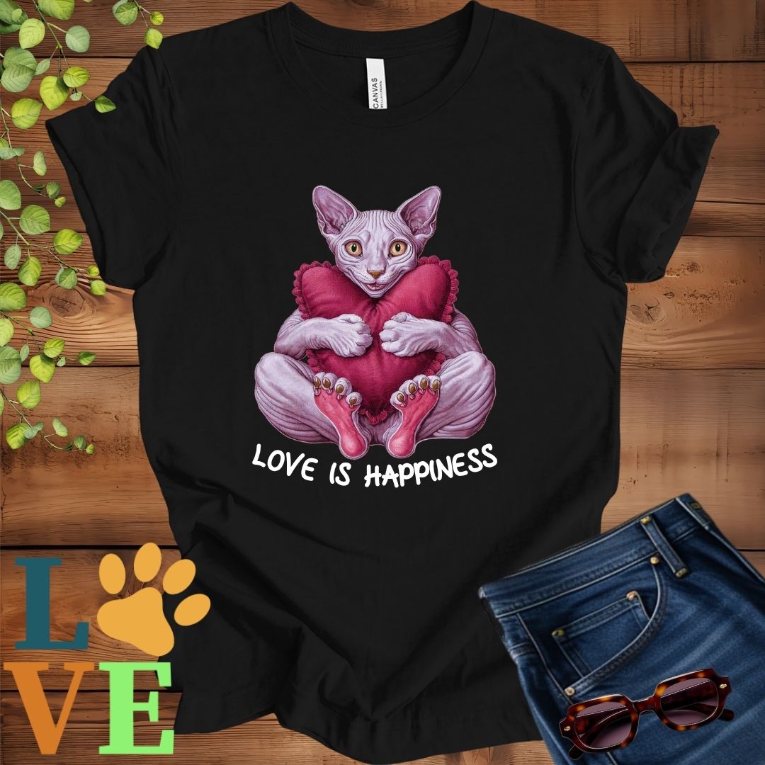 Sphynx Love Is Happiness Tee
