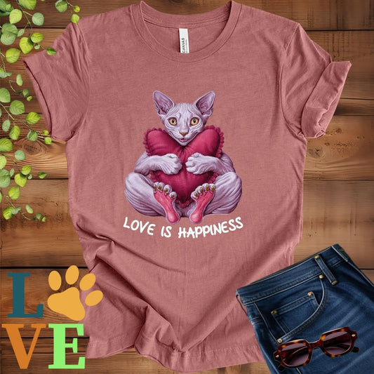 Sphynx Love Is Happiness Tee