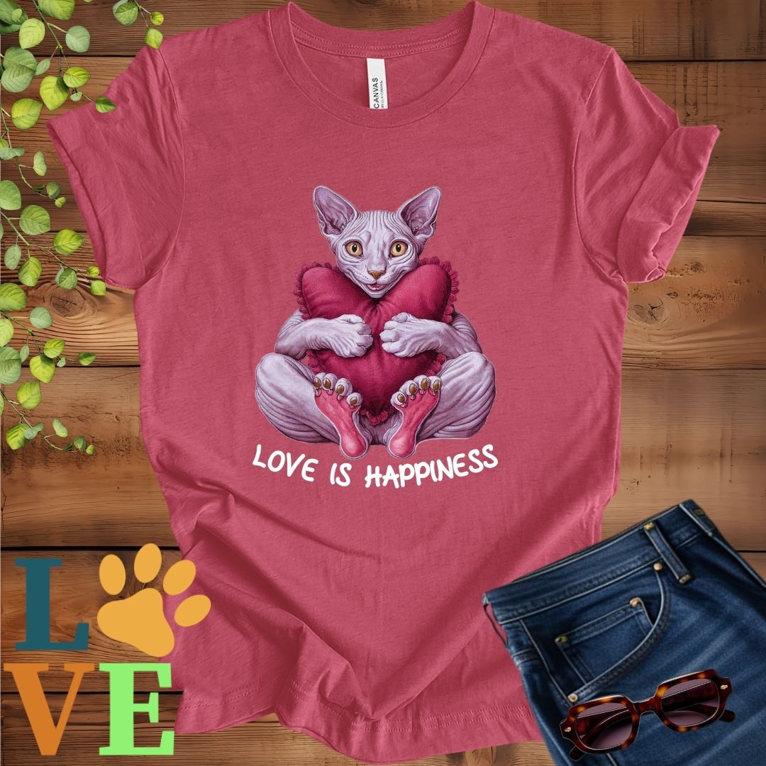Sphynx Love Is Happiness Tee