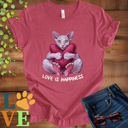 Sphynx Love Is Happiness Tee