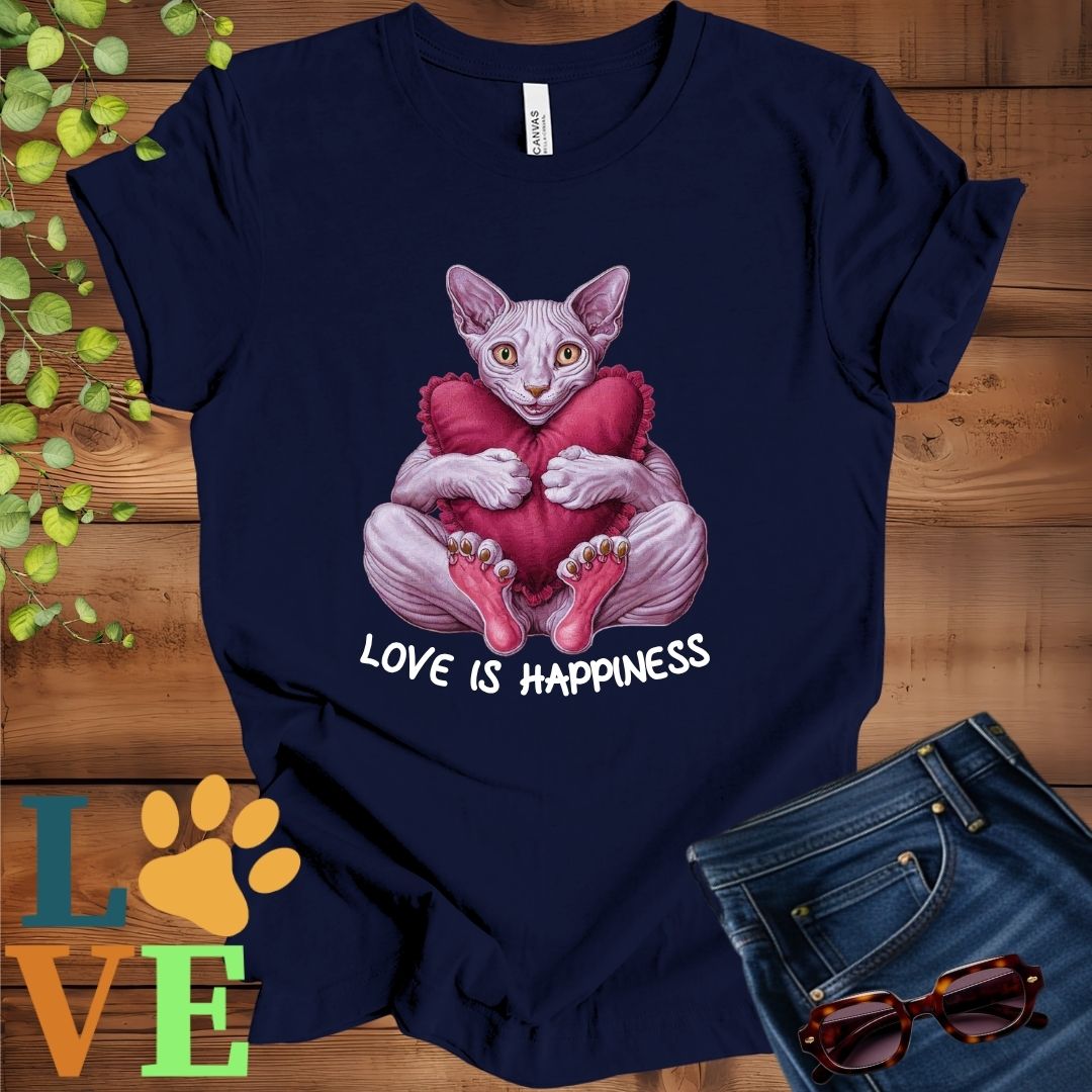 Sphynx Love Is Happiness Tee