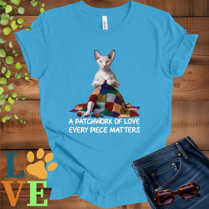 Sphynx Patchwork Knitting Tee