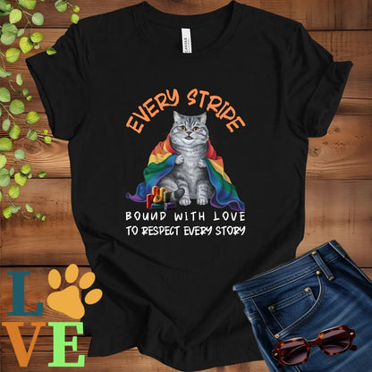Tabby Cat LGBTQ+ Flag Tee
