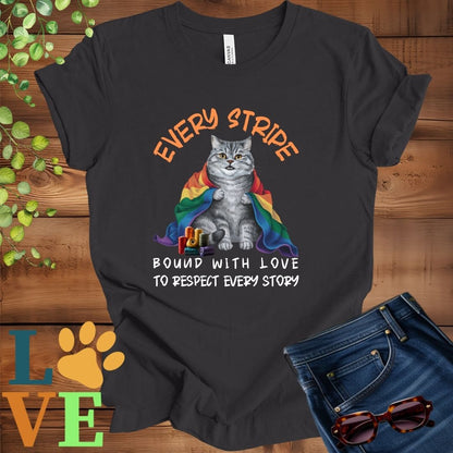 Tabby Cat LGBTQ+ Flag Tee