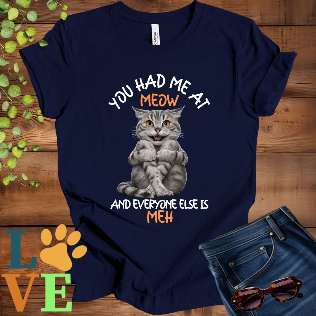 Tabby Cat Meow Tee