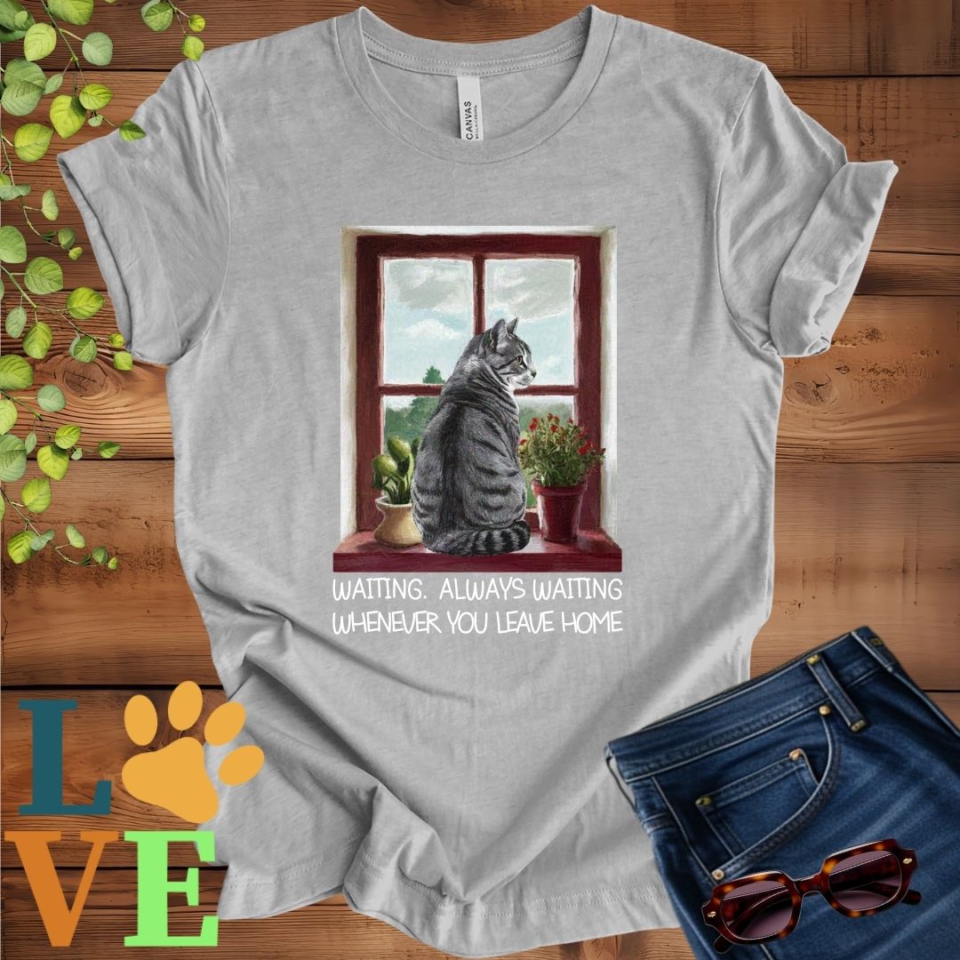 Tabby Cat Waiting Tee
