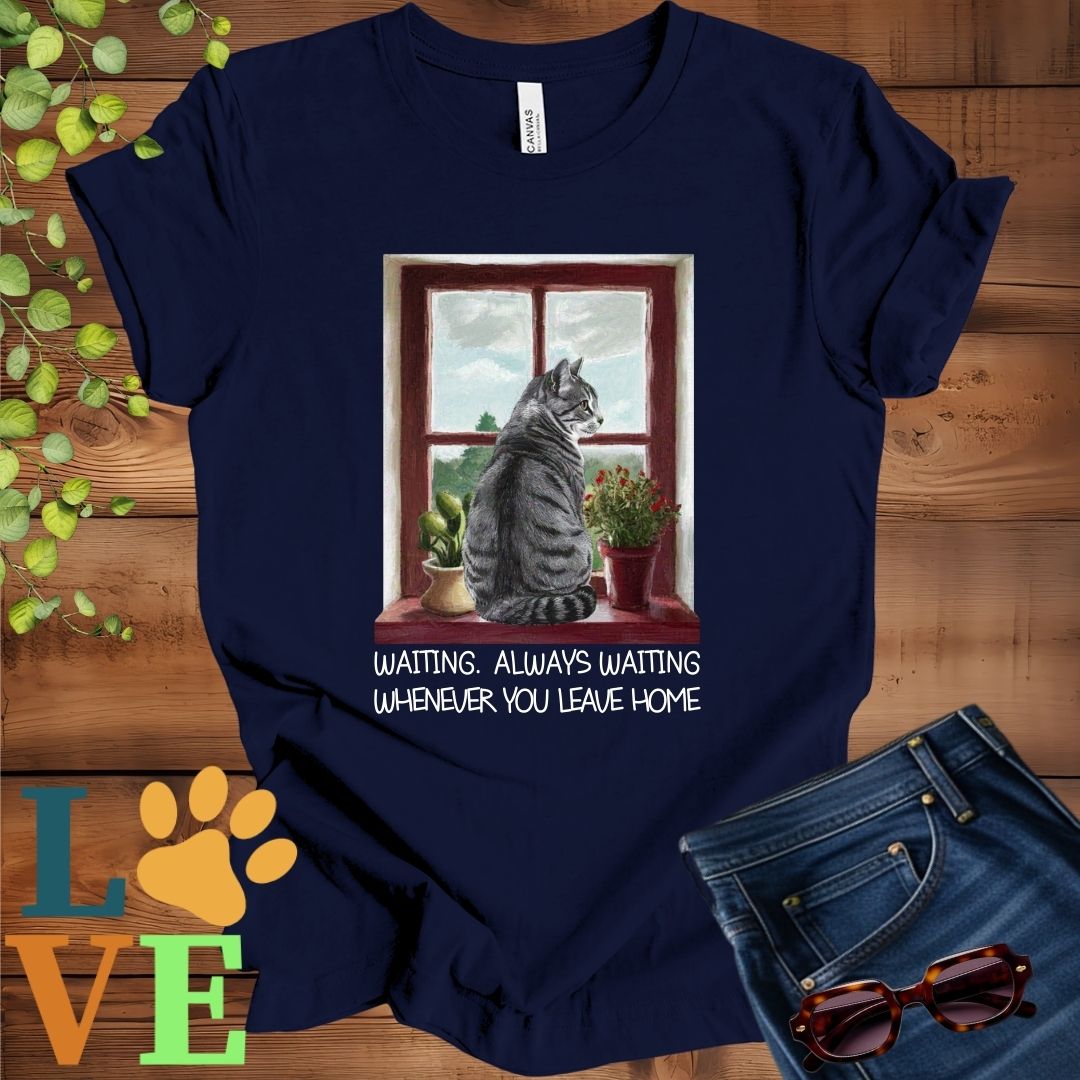 Tabby Cat Waiting Tee