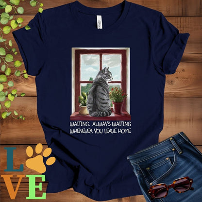 Tabby Cat Waiting Tee