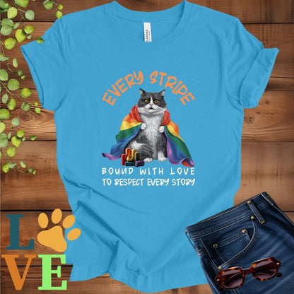 Tuxedo Cat LGBTQ+ Flag Tee