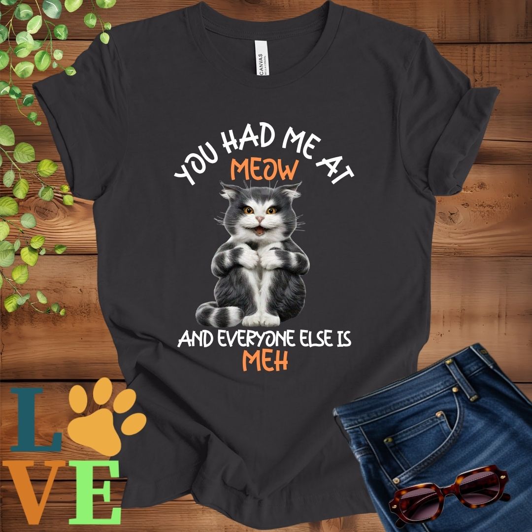 Tuxedo Cat Meow Tee