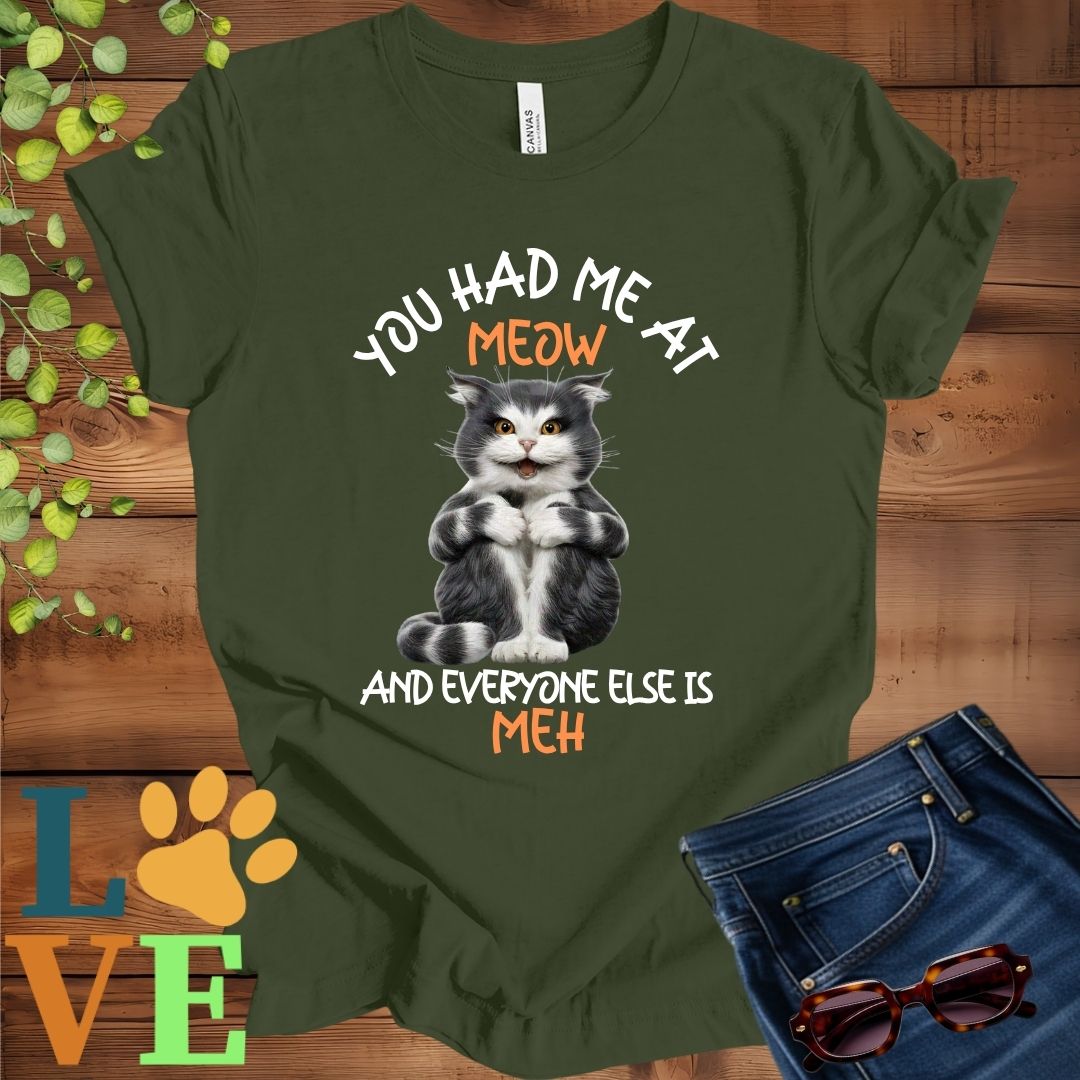 Tuxedo Cat Meow Tee