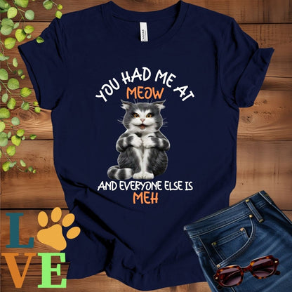 Tuxedo Cat Meow Tee
