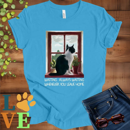 Tuxedo Cat Waiting Tee