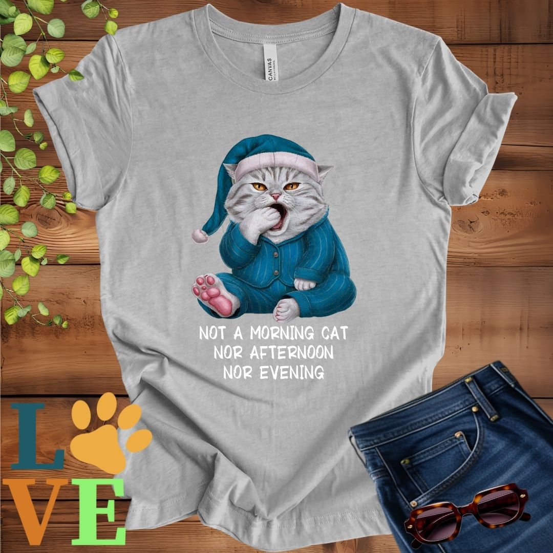 Yawning American Shorthair Tee