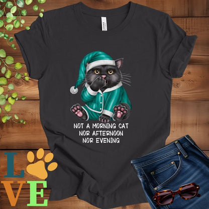 Yawning Black Cat Tee
