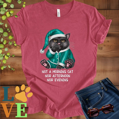 Yawning Black Cat Tee