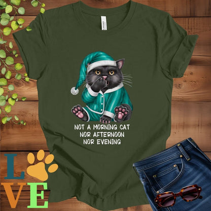 Yawning Black Cat Tee