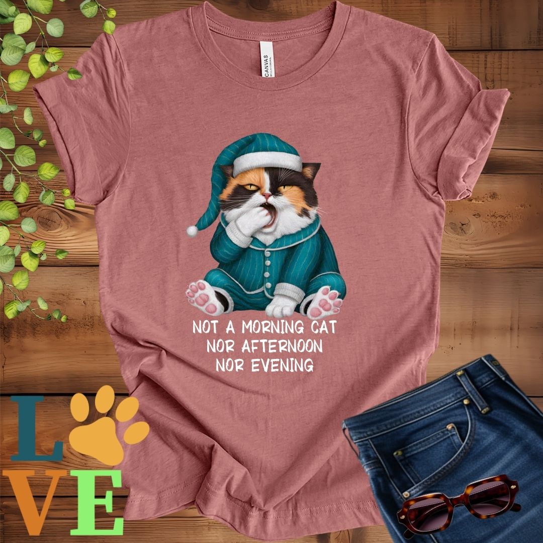 Yawning Calico Cat Tee
