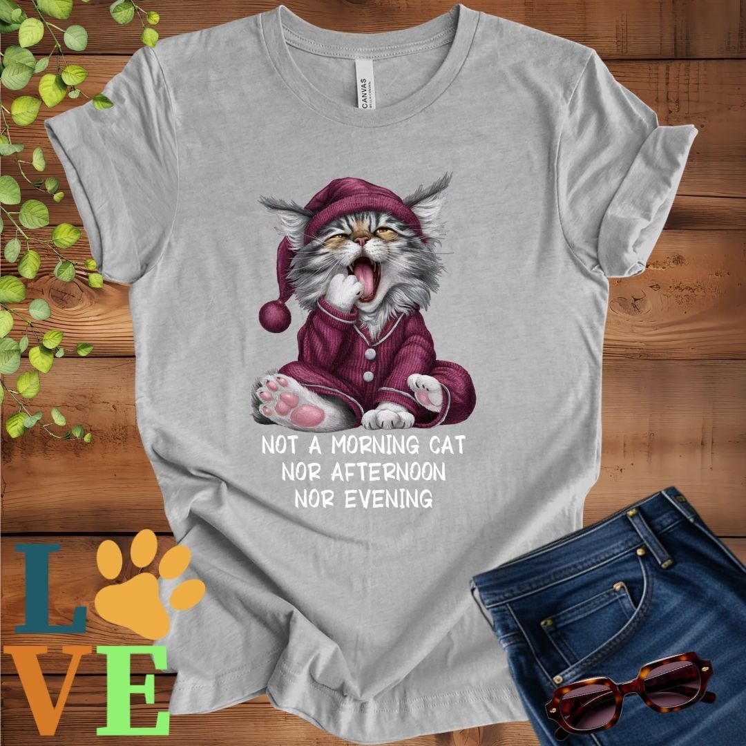 Yawning Maine Coon Tee