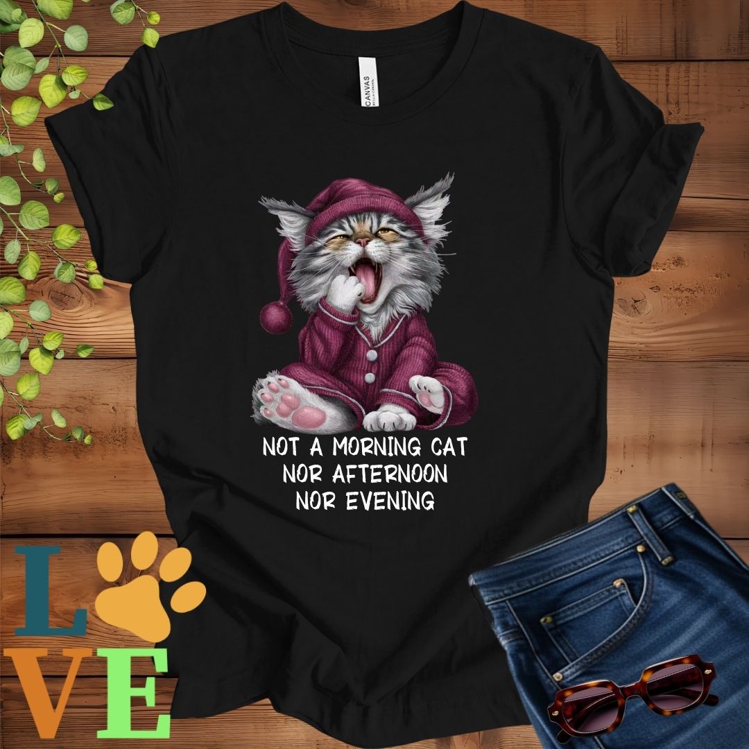 Yawning Maine Coon Tee