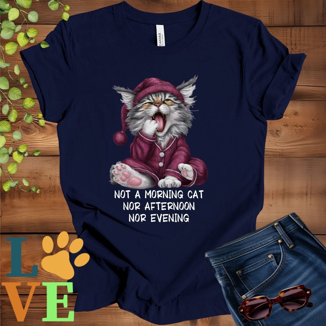 Yawning Maine Coon Tee
