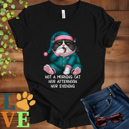 Yawning Tuxedo Cat Tee