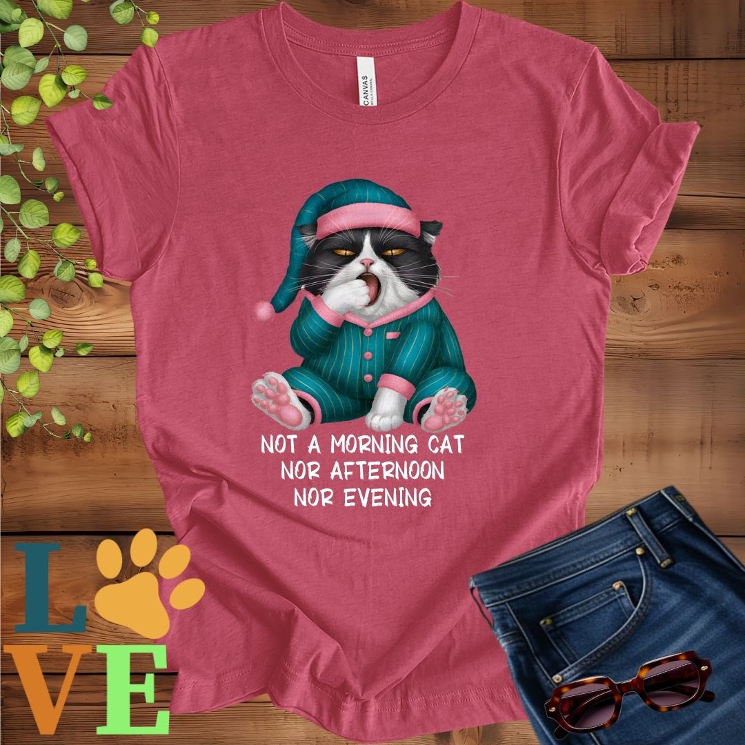 Yawning Tuxedo Cat Tee