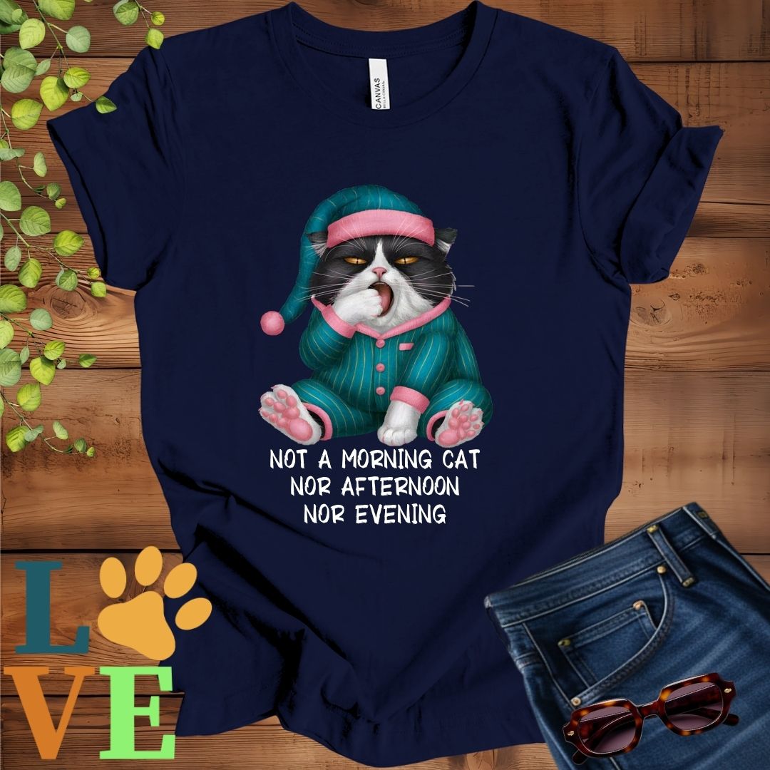 Yawning Tuxedo Cat Tee